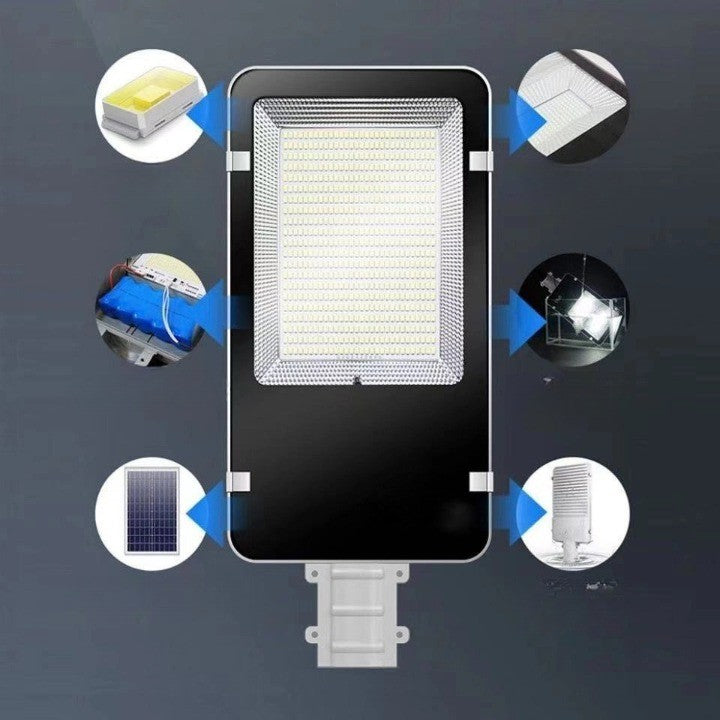 Proiector LED Solar 50W Flippy, IP65, cu Senzor și Telecomandă